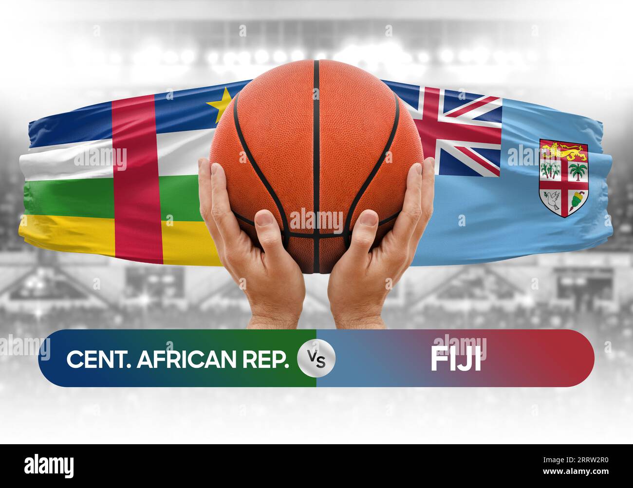 Image conceptuelle de la coupe de compétition de basket-ball des équipes nationales de Fidji vs la République centrafricaine Banque D'Images