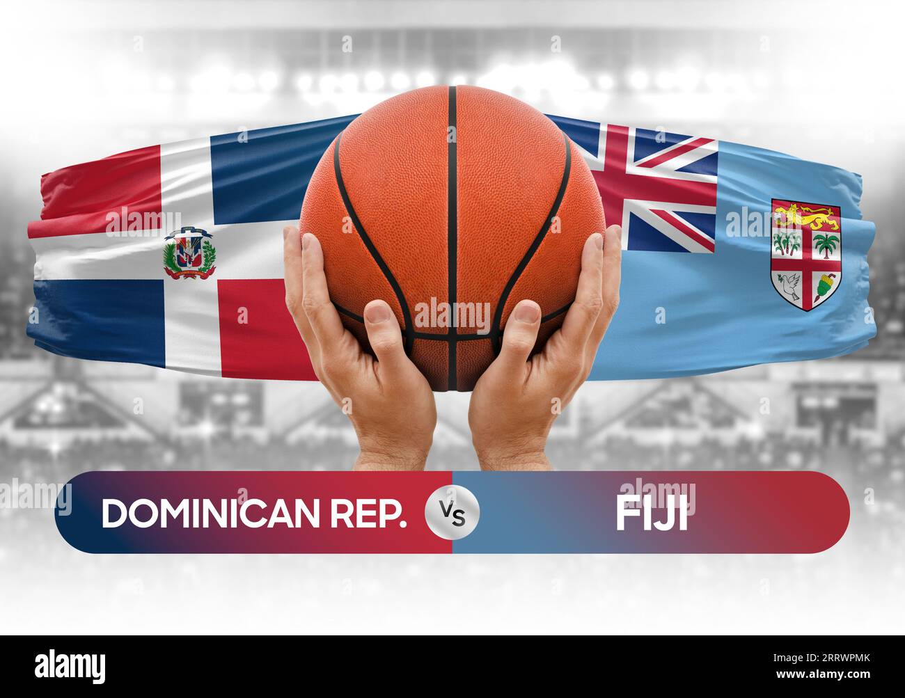 République dominicaine vs Fidji équipes nationales de basket-ball match compétition Cup image conceptuelle Banque D'Images