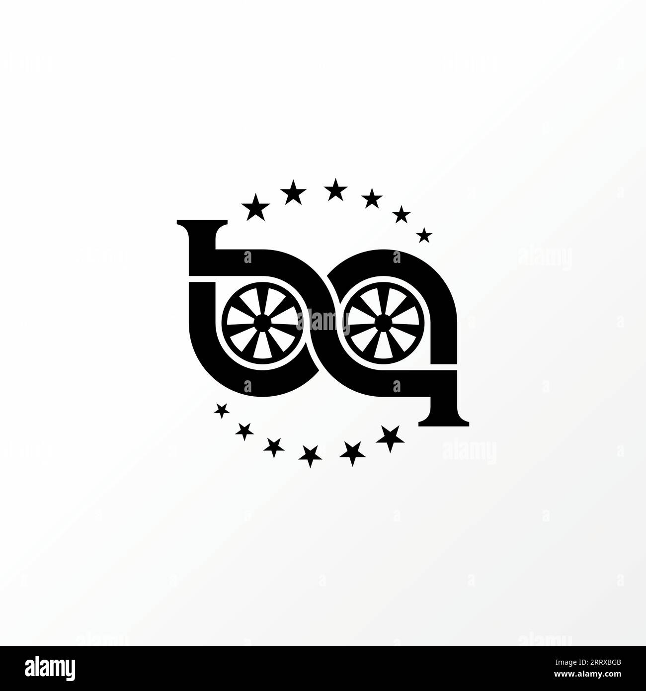 Logo design concept graphique créatif abstrait premium vecteur stock signe lettre initiale BP police minuscule ventilateur connecté. Lié à la typographie monogramme Illustration de Vecteur