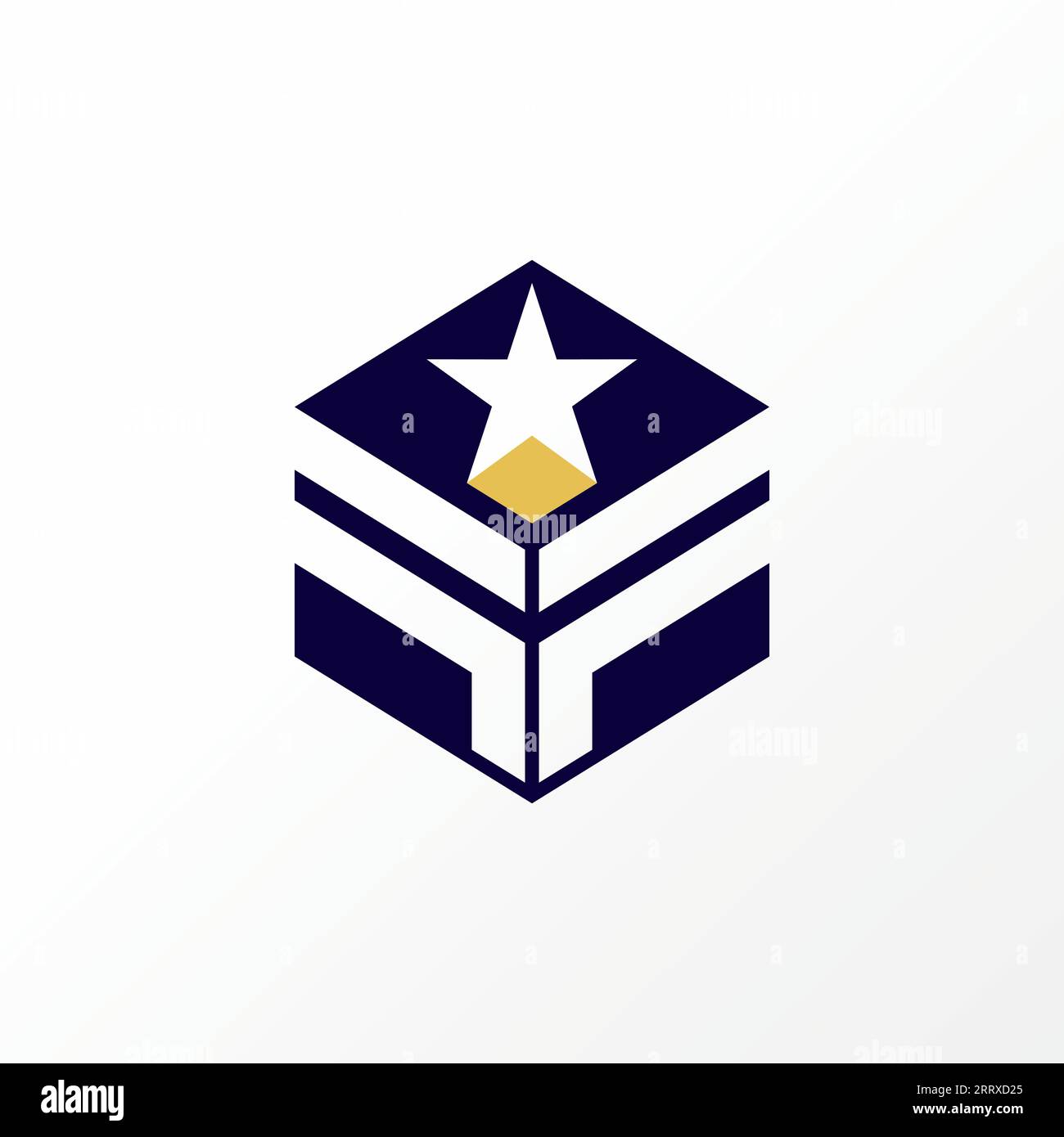 Logo design concept graphique créatif abstrait premium vecteur stock signe initial lettre FF police flip on 3D hexagone. Emblème typographique de monogramme associé Illustration de Vecteur