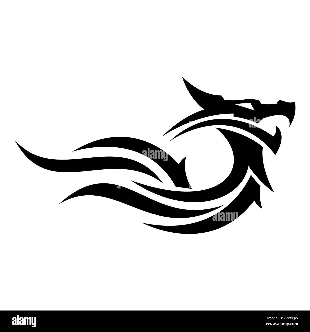 vecteur de conception de logo dragon flame Illustration de Vecteur