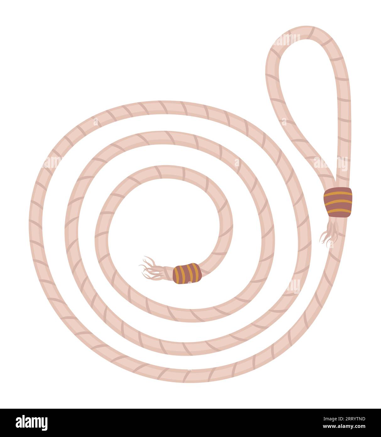 Lasso de corde de cowboy dans le style Boho, illustration vectorielle de couleur Illustration de Vecteur