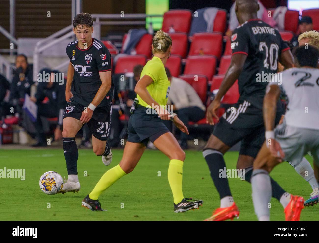 WASHINGTON, DC, États-Unis - 09 SEPTEMBRE 2023 : le milieu de terrain Theodore Ku-DiPietro (21 ans) entre DC United et San Jose Earthquakeon le 09 septembre 2023, à Audi Field, à Washington, DC. (Photo de Tony Quinn-Alamy Live News) Banque D'Images