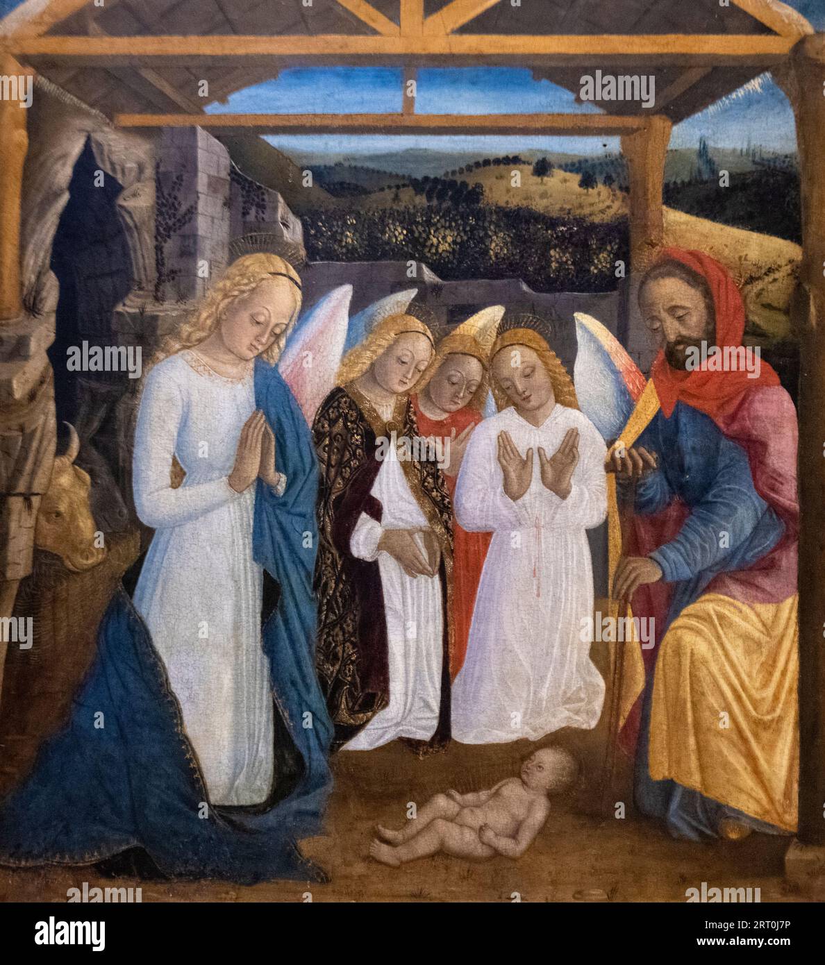 Auteur inconnu. Lombardie 15-16e siècle : l'adoration du Christ Banque D'Images