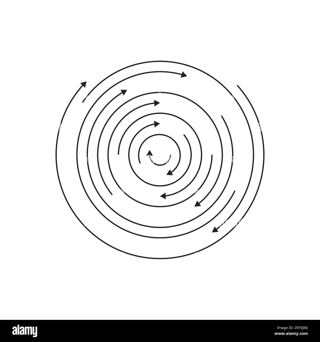Faire tourner les flèches dans le sens des aiguilles d'une montre Illustration de Vecteur