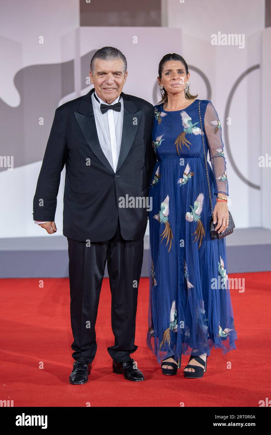 Italie. 09 septembre 2023. Carlos Paez Rodriguez, Maria Paez 80e Festival de Venise tapis rouge du film -la Sociedad de la nieve (la Société de la neige)- Venise, Italie 9 septembre 2023 © SGPItalia ID 129573_121 * non exclusif crédit : SIPA US/Alamy Live News Banque D'Images