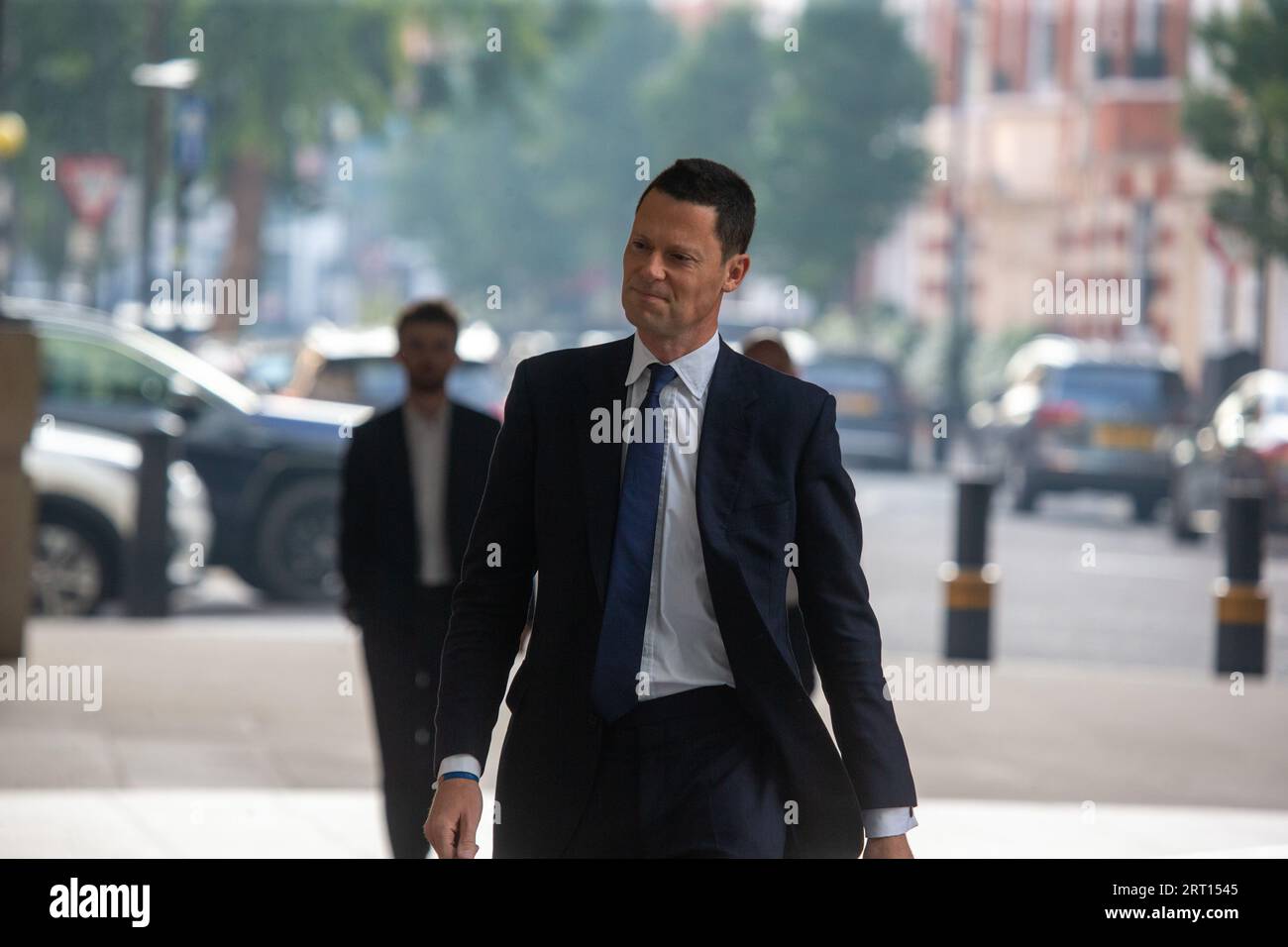 Londres, Royaume-Uni. Septembre 10 2023. Lord Chancelier et Secrétaire d'État à la Justice Alex Chalk est vu devant la BBC alors qu'il apparaît dimanche avec Laura Kuenssberg show..Credit : Tayfun Salci / Alamy Live News Banque D'Images