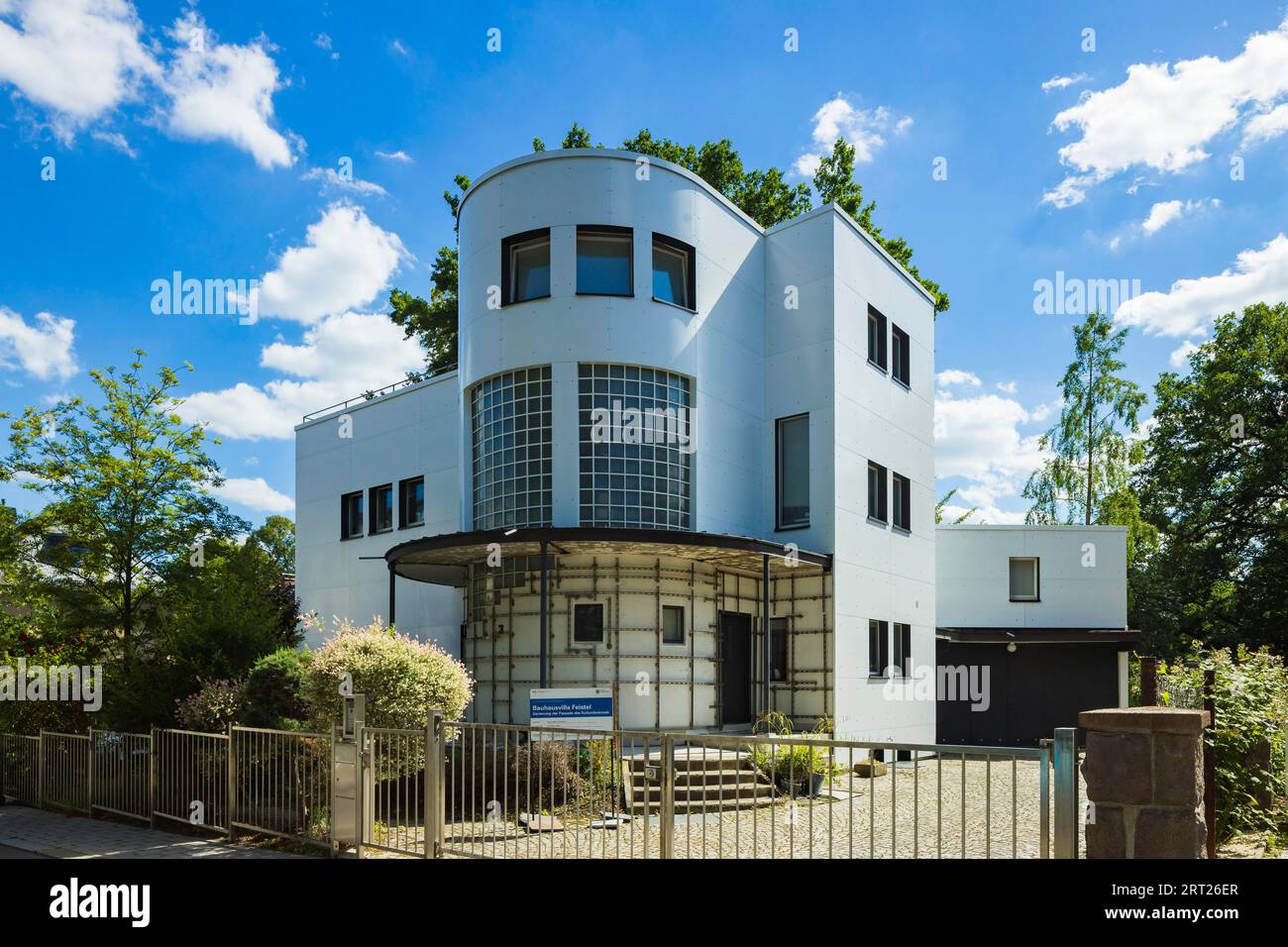 L'architecte Max W. Feistel de Chemnitz a voulu rationaliser la construction dans les années 1920 Son propre bâtiment résidentiel, la Villa Feistel de 1928, était à Banque D'Images