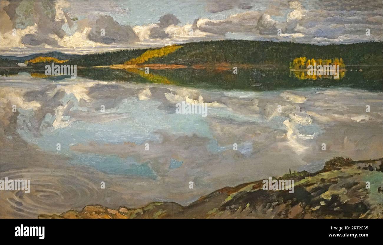 Le lac Ruovesi, 1896. Trouvé dans la collection du Musée national A. Pouchkine des Beaux-Arts, Moscou. Banque D'Images