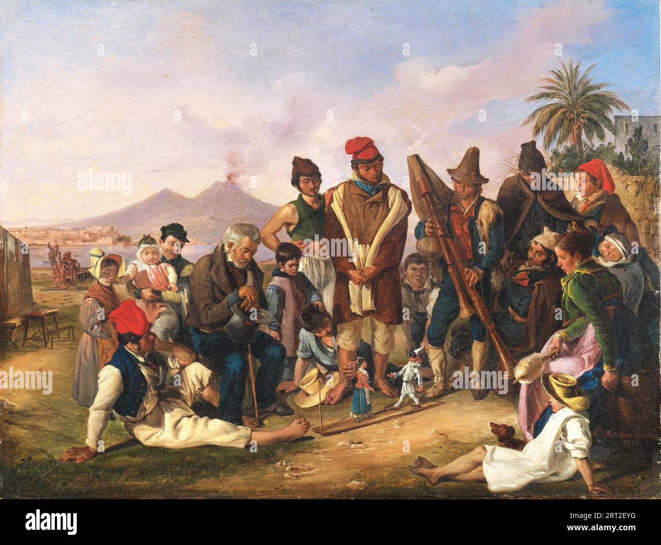 Harlequin et Columbine, 1834. Collection privée. Banque D'Images