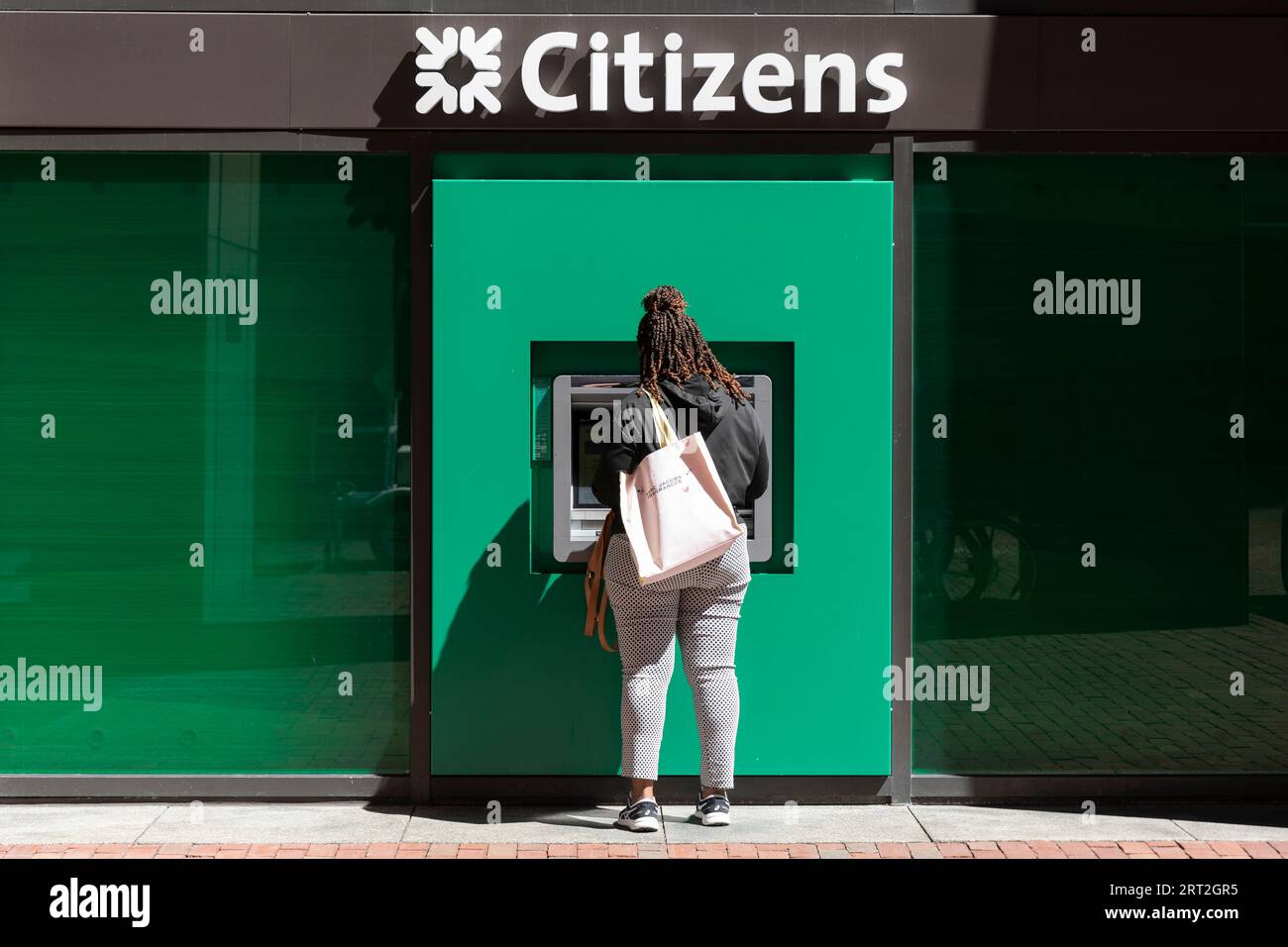 Logo Citizens Bank et ATM Banque D'Images