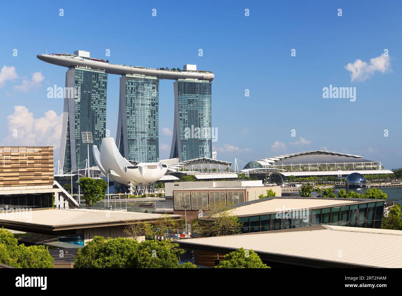 Marina Bay Sands Hotel and Art Science Museum, Singapour Banque D'Images