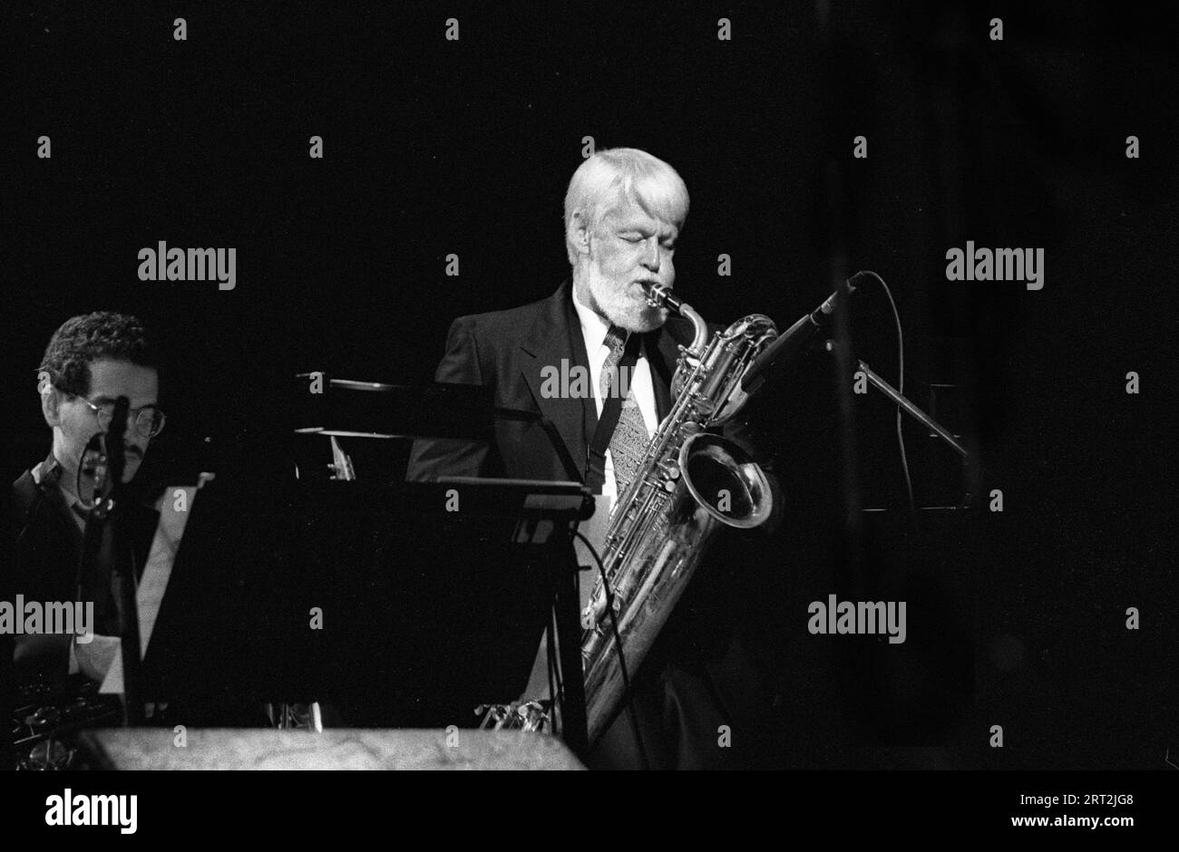 Marvin ‘Doc’ ; Holladay, JVC Capital Jazz Festival, Royal Festival Hall, Londres, 1988. Banque D'Images
