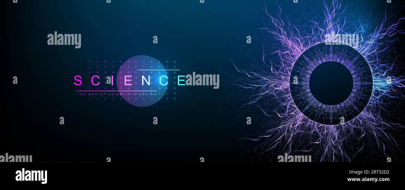 Chiffres résumé fond avec ligne et points, flux d'onde. Réseaux de neurones numériques. Connexion réseau et l'arrière-plan pour votre présentation Illustration de Vecteur