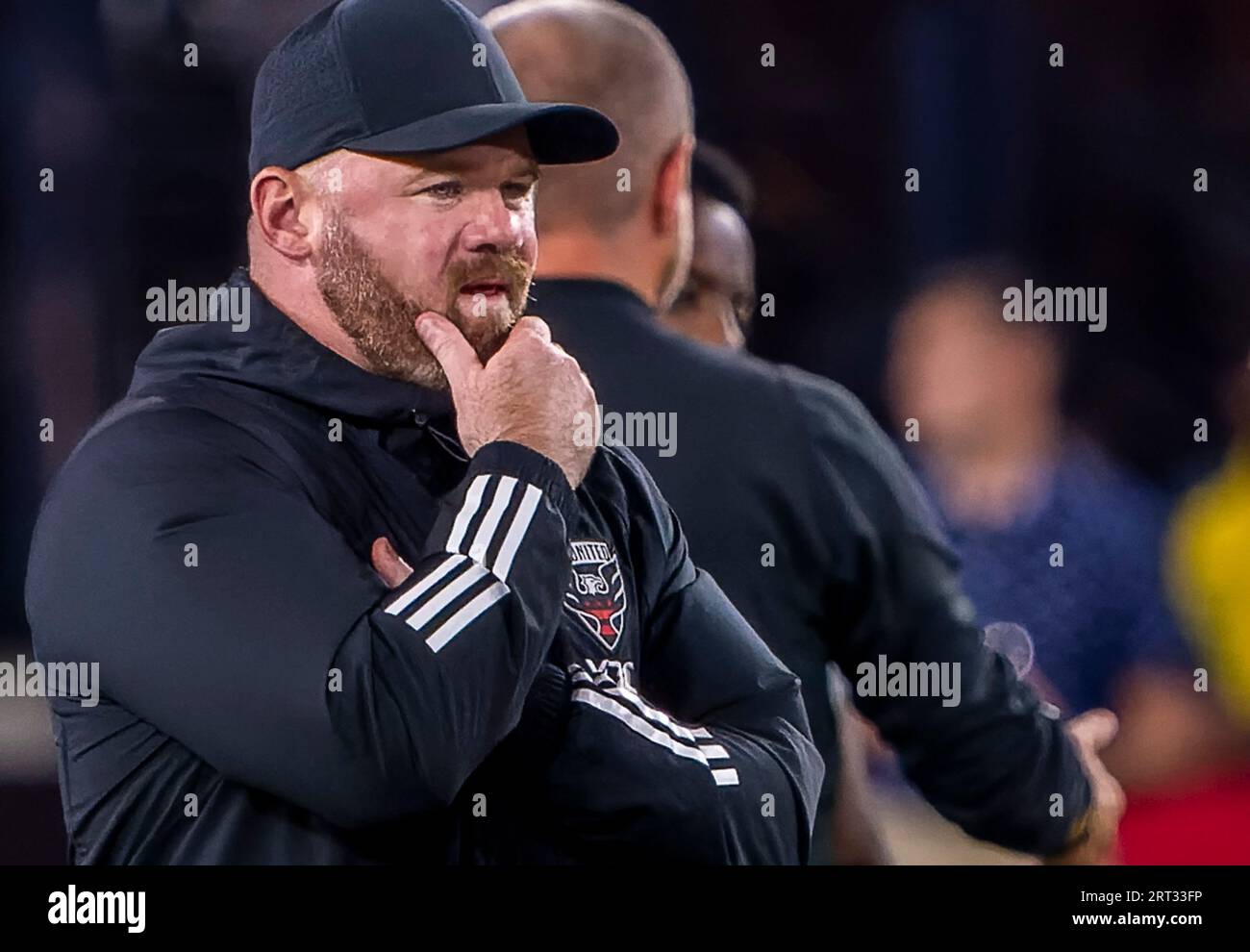 WASHINGTON, DC, USA - 09 SEPTEMBRE 2023 : Wayne Rooney à la fin d'un match de MLS entre DC United et San Jose Earthquakes le 09 septembre 2023, à Audi Field, à Washington, DC. (Photo de Tony Quinn-Alamy Live News) Banque D'Images