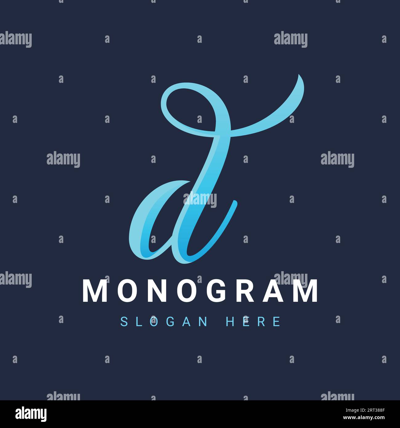 Lettre initiale de luxe D monogramme lettre de texte logo conception Illustration de Vecteur