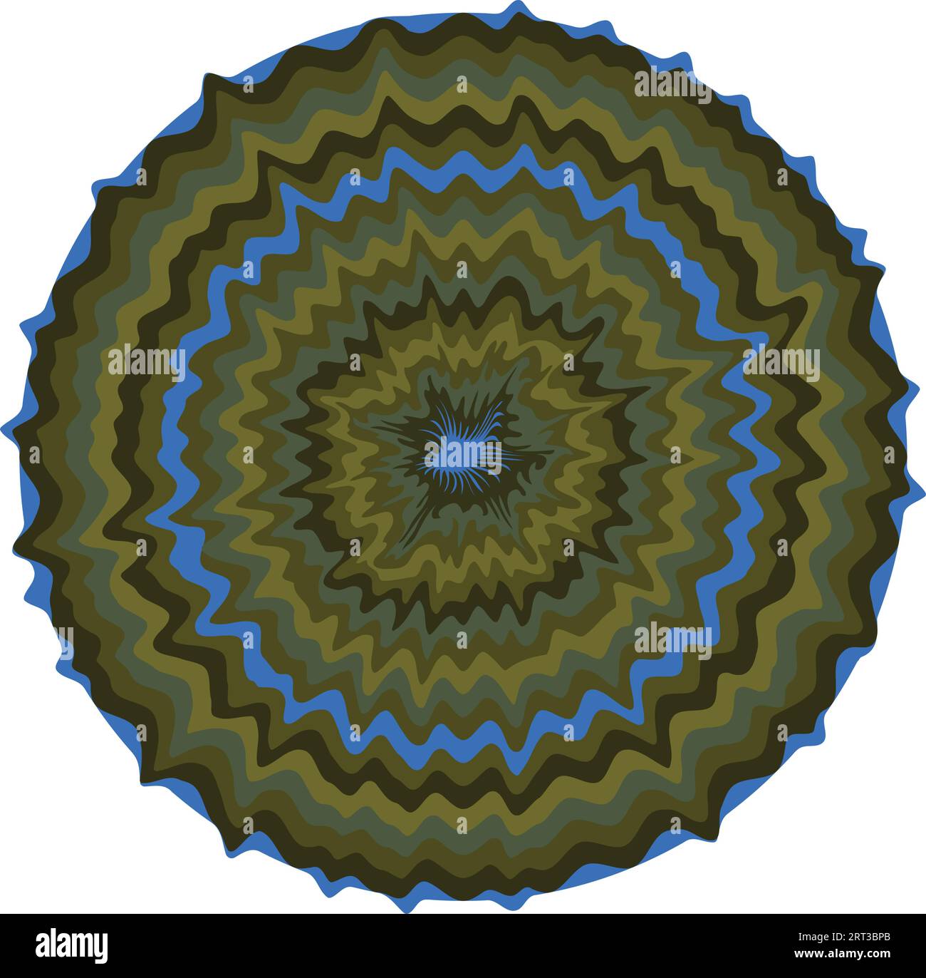 Eléments circulaires concentriques. Élément pour la conception graphique de web, modèle pour l'impression, textile, emballage, décoration, design couleur mandala art Illustration de Vecteur