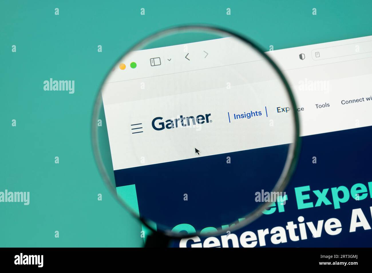 Ostersund, Suède - 23 juin 2023 : site Web de Gartner sur un écran d'ordinateur. Gartner, Inc. Est une société américaine de recherche technologique et de conseil Banque D'Images