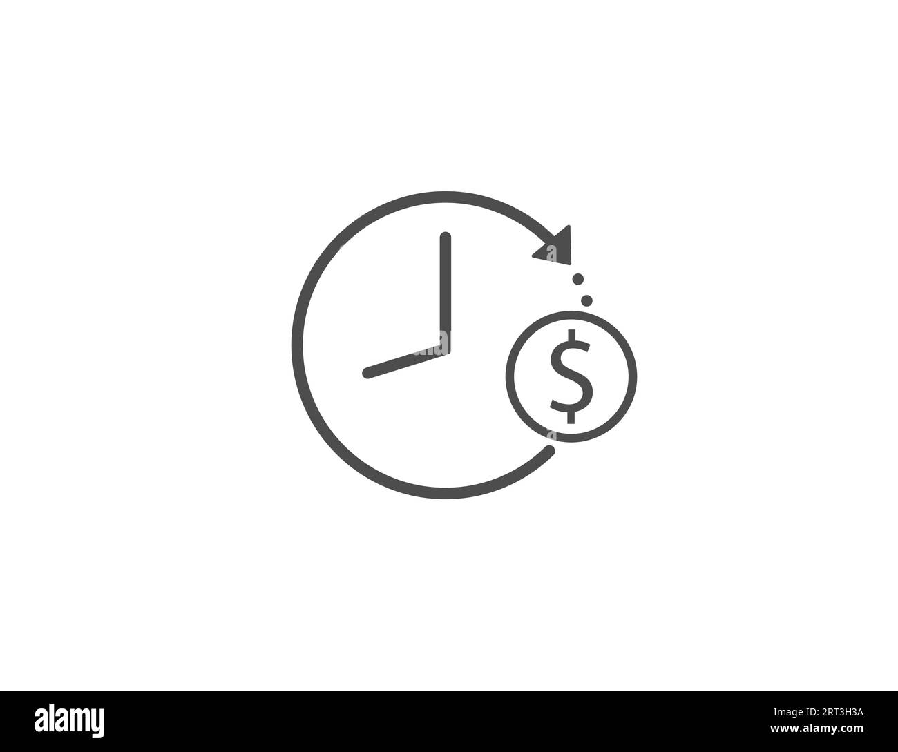 Heures supplémentaires, argent, icône de travail. Illustration vectorielle. Illustration de Vecteur