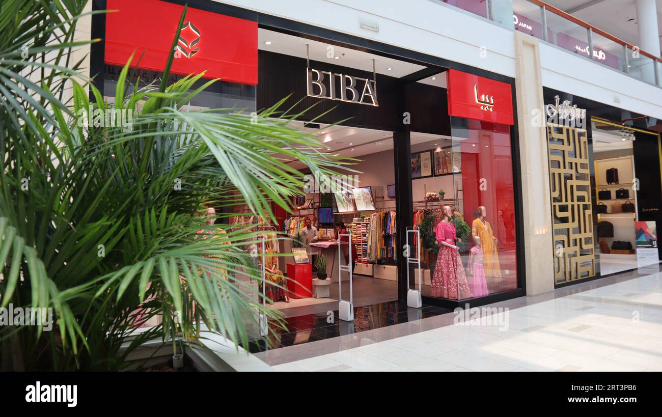 Dubaï, Émirats arabes Unis - 09-10-2023: "BIBA" magasin de mode dans Burjuman Mall Banque D'Images