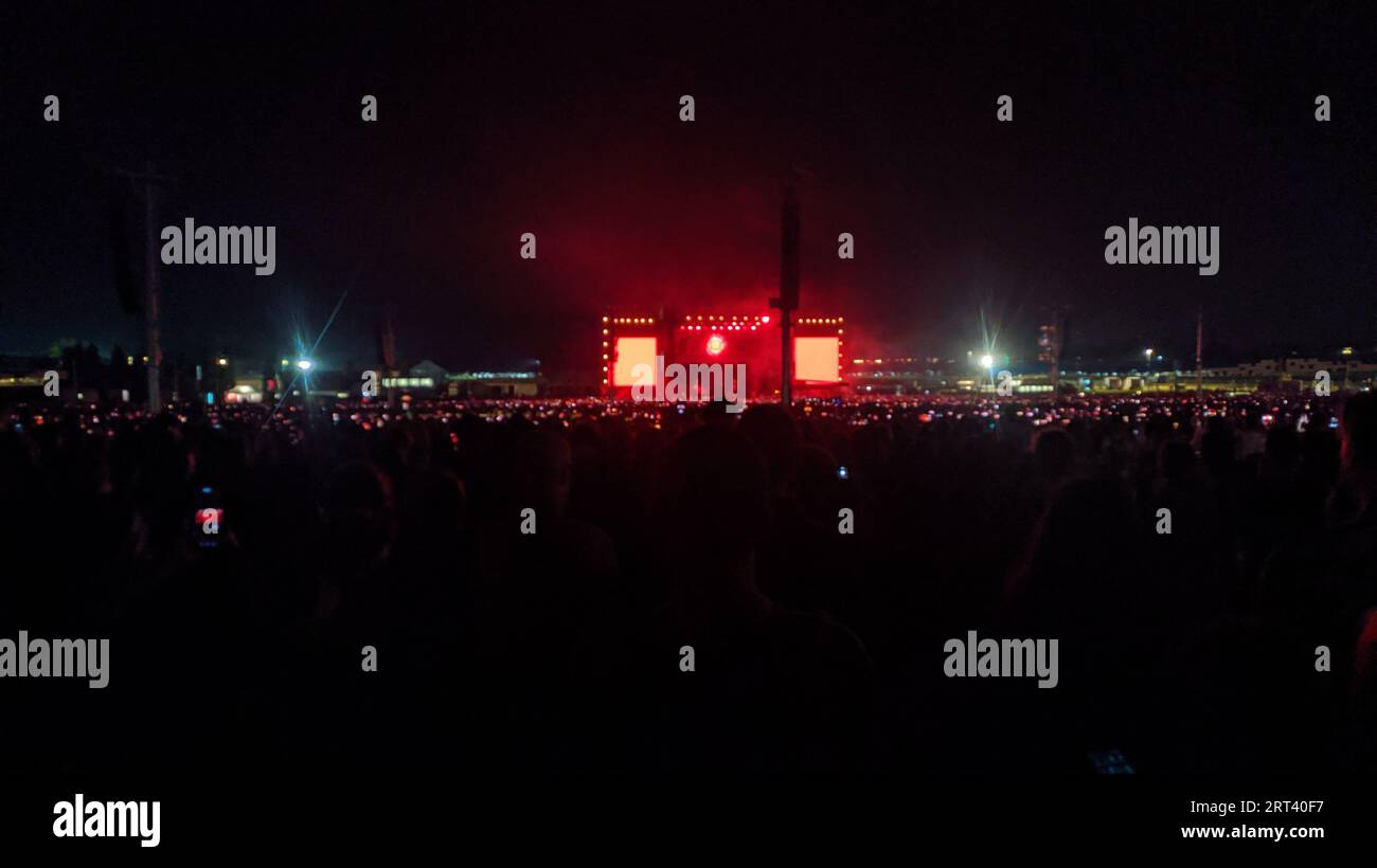 Beaucoup de gens à un concert Banque D'Images