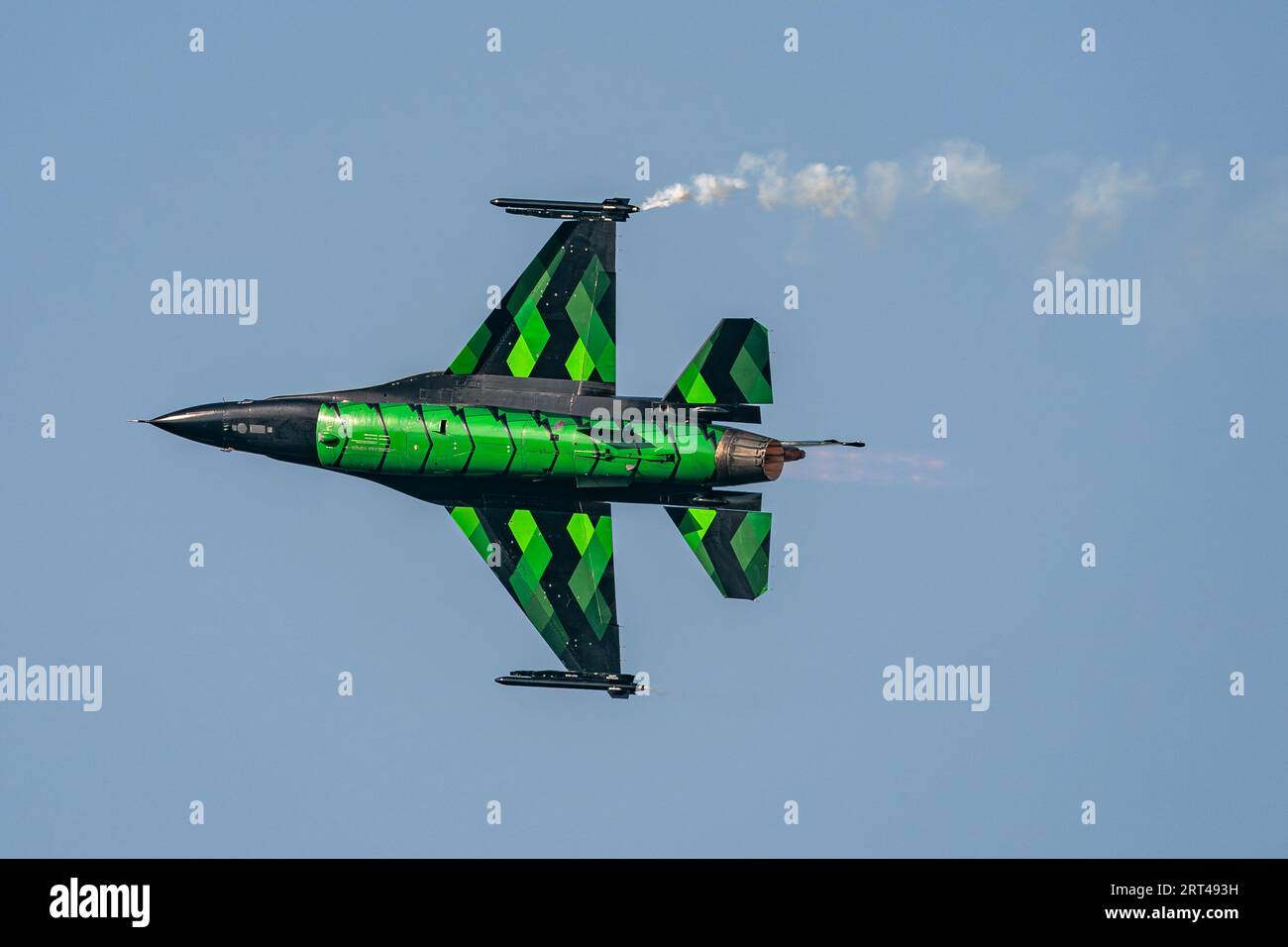 BELGIQUE 9 septembre 2023, General Dynamic F16 Falcon Viper demo team chasseur à réaction Banque D'Images