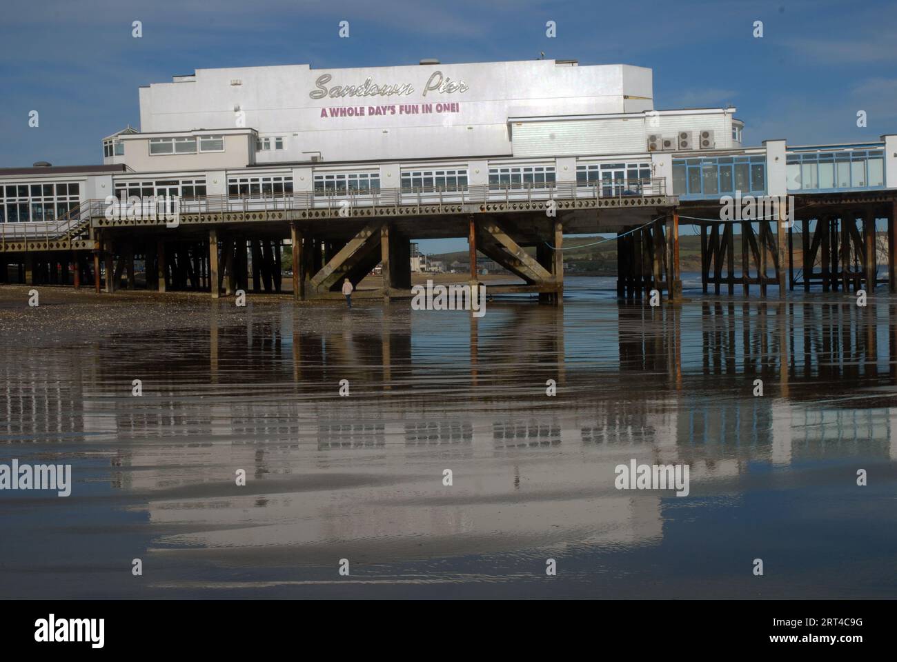 The Culver Pier, Sandown, Isle of Wight, Hampshire, GB. Banque D'Images