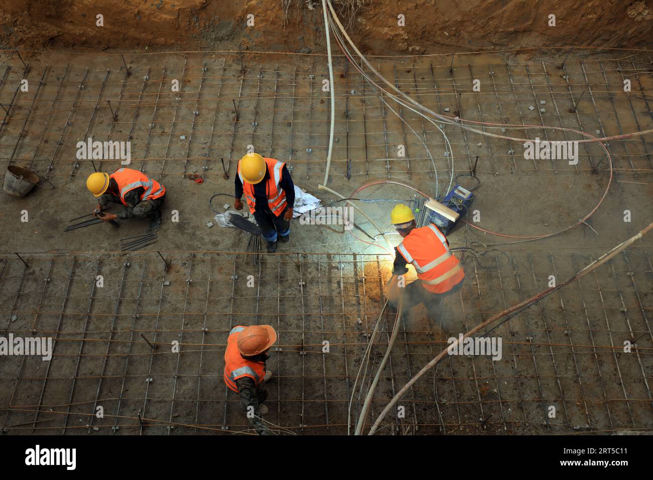 Ville de Shijiazhuang - Mai 5,2017 : chantier de construction du projet de dérivation des pluies, Shijiazhuang, Hebei, chine. Banque D'Images