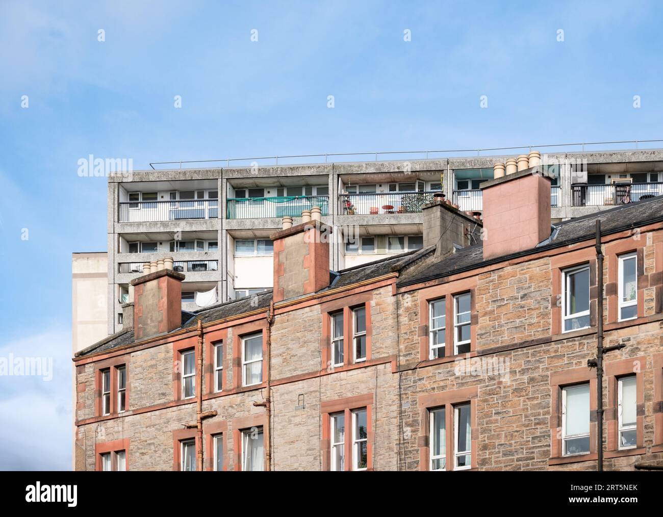 Édimbourg, Écosse, Royaume-Uni - Cables Wynd House (Banana Flats) par Alison & Hutchison & Partners Banque D'Images