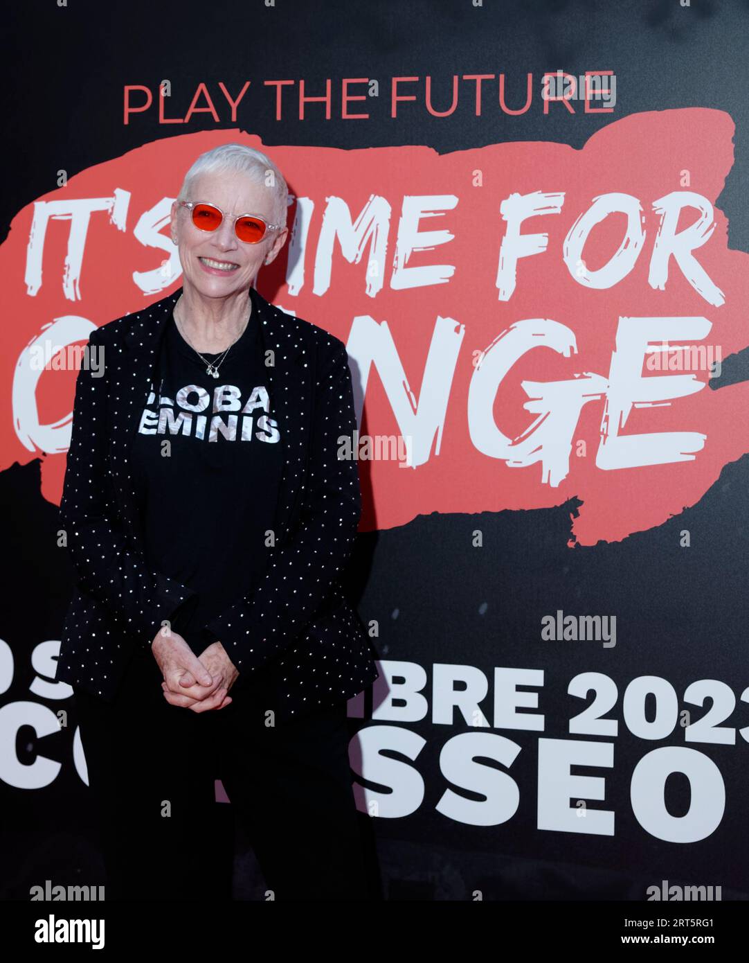 Rome, Italie. 10 septembre 2023. ROME, ITALIE - 10 SEPTEMBRE : Annie Lennox assiste à l'événement Time for change au Colisée le 10 septembre 2023 à Rome, en Italie. (Photo de Massimo Valicchia/NurPhoto) crédit : NurPhoto SRL/Alamy Live News Banque D'Images