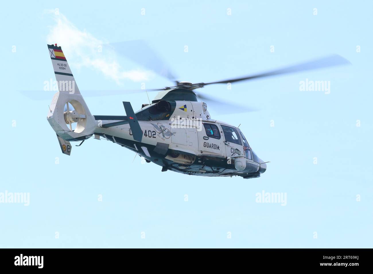 Exposition aérienne internationale Torre del Mar, Málaga, Espagne. 10 septembre 2023. Guardia civil Eurocopter AS365 Dauphin Banque D'Images