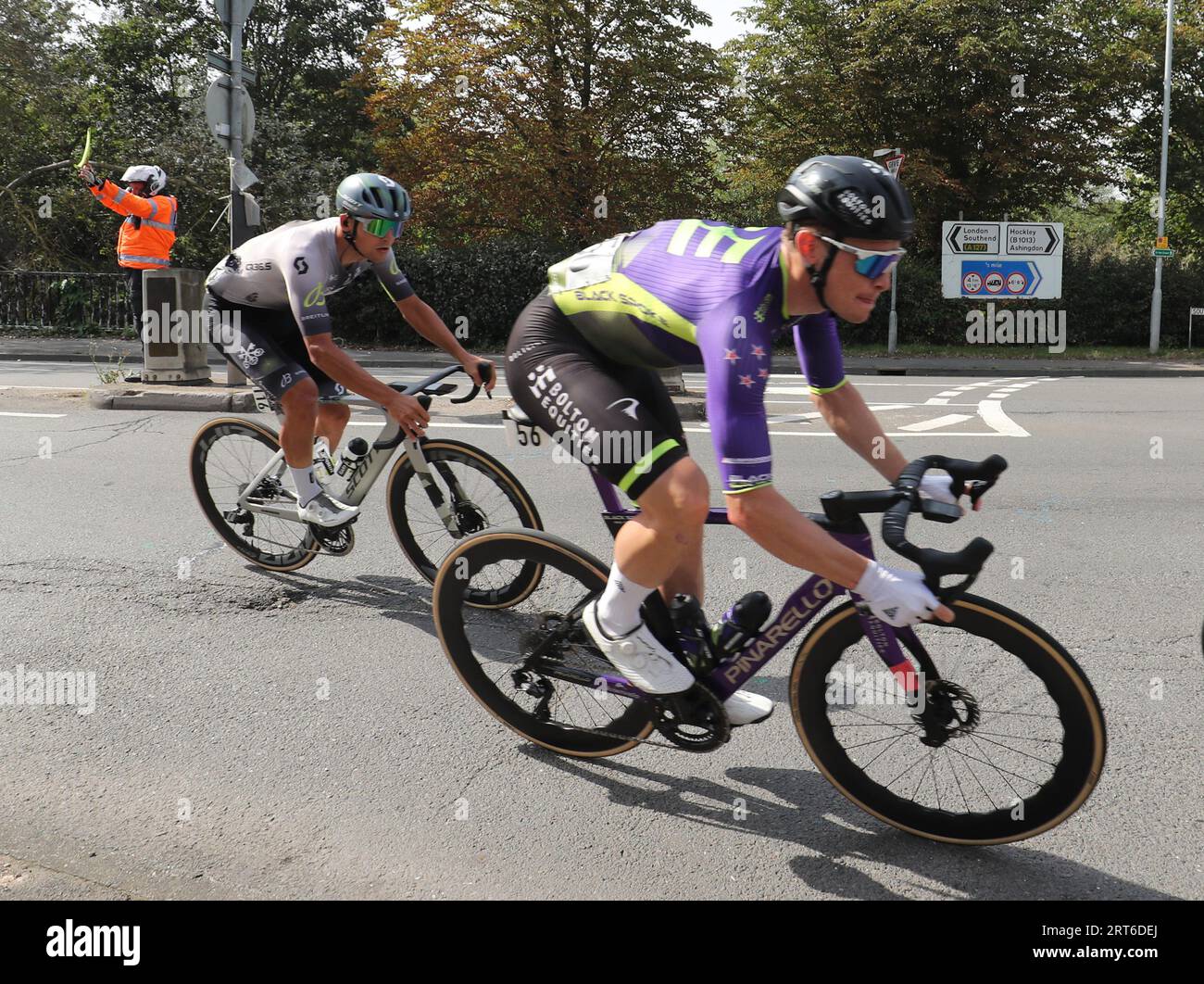 Rory Townsend de Bolton Equities Black Spoke Team lors du Tour of Britain 2023 Stage six Southend on Sea to Harlow, Rockford Essex le 08 septembre 2 Banque D'Images