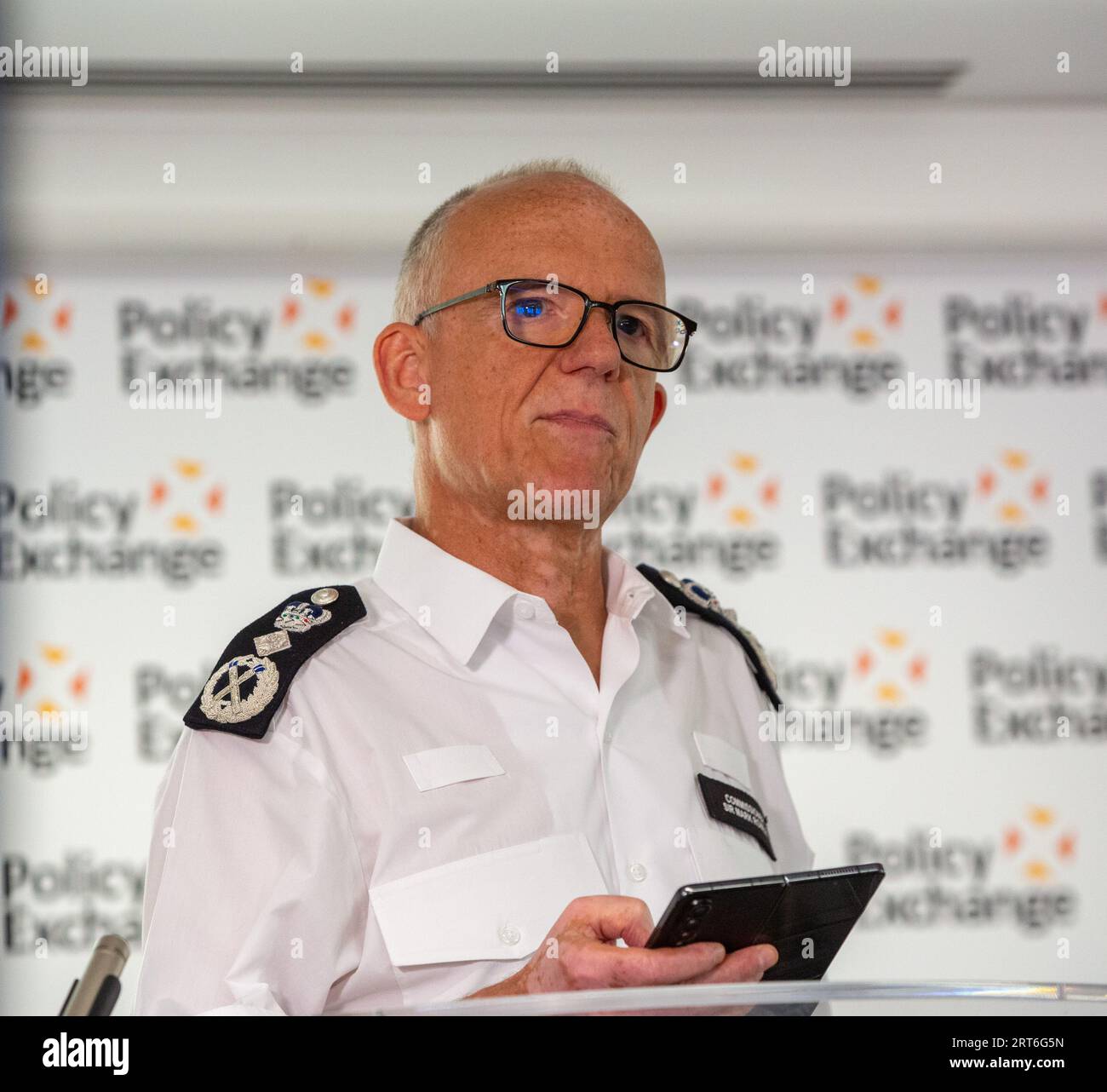 Londres, Royaume-Uni. Septembre 11 2023. Mark Rowley, commissaire de police de Metropolis, prononce un discours sur la lutte contre le crime dans Policy Exchange. Banque D'Images