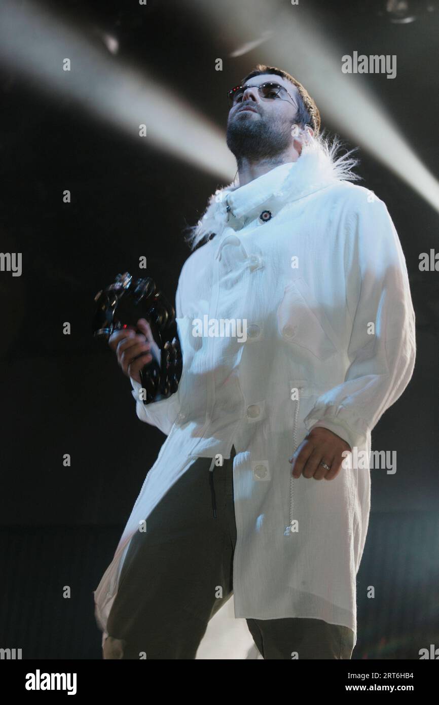 Oasis au festival de Glastonbury en 2004 Banque D'Images