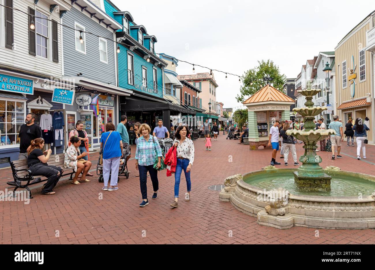 Quartier central et architecture Cape May New Jersey États-Unis Banque D'Images