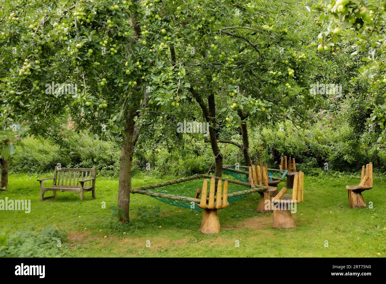 La ferme de pommes où le cidre est fabriqué Banque D'Images