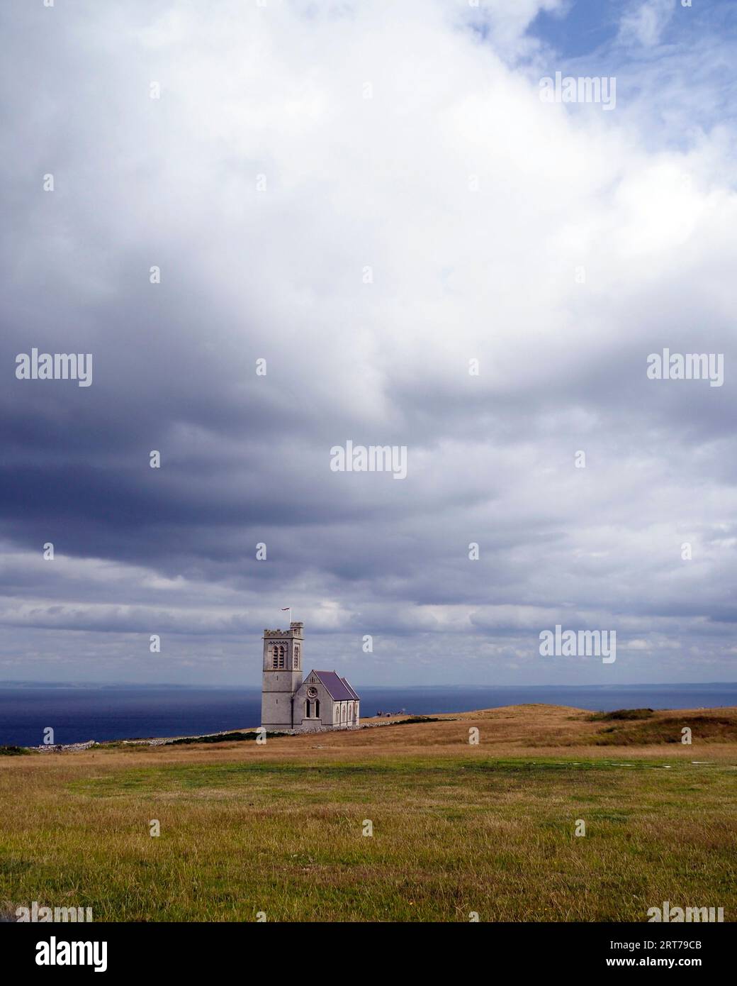 Église, île de Lundy, Devon, Angleterre Banque D'Images