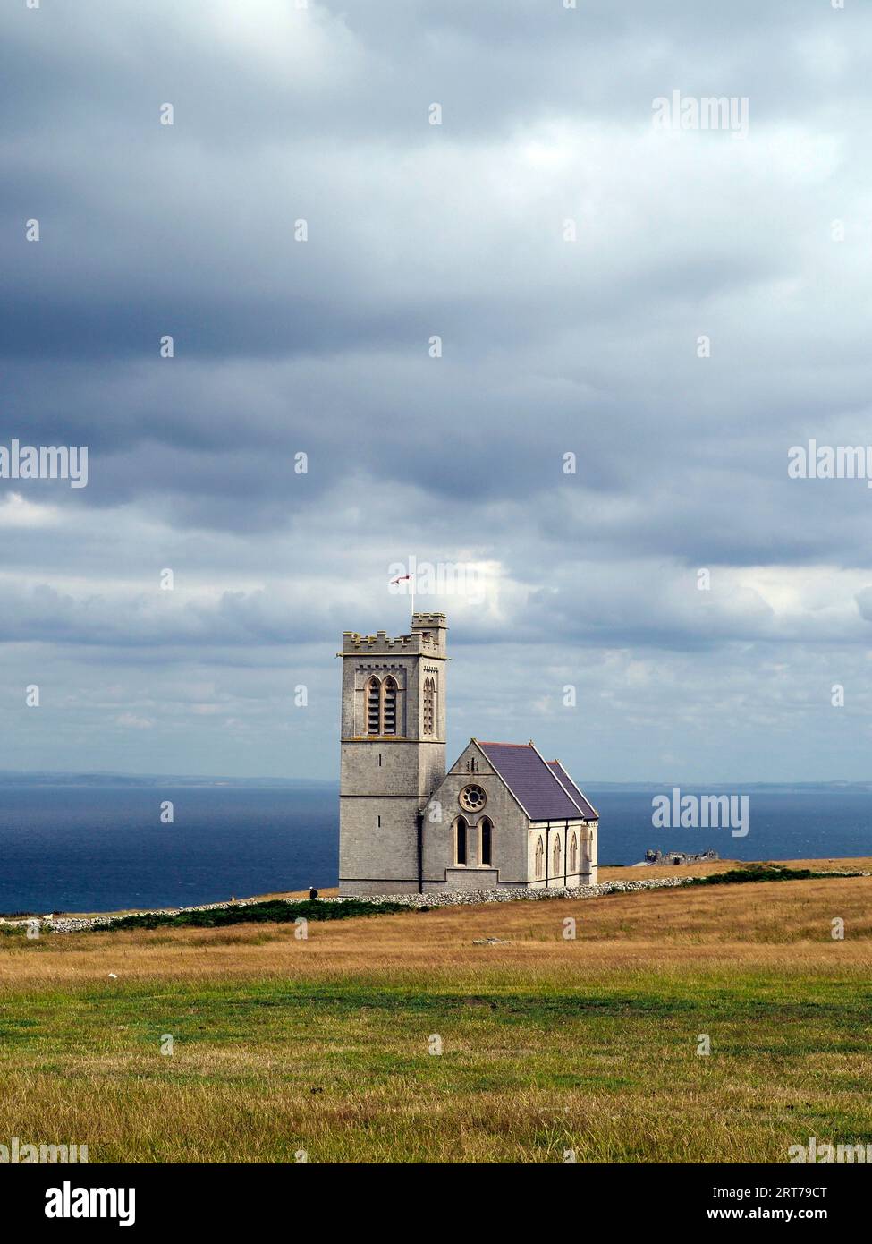 Église, île de Lundy, Devon, Angleterre Banque D'Images