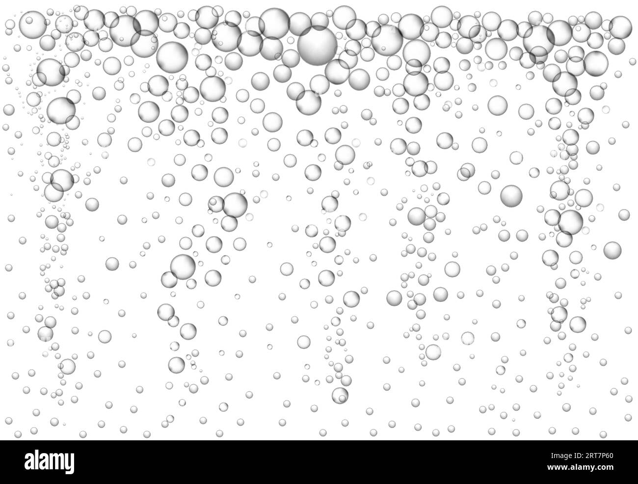 Fond de bulles scintillantes. Boisson gazeuse gazeuse rafraîchissante claire, effet d'eau bouillonnante et bulles d'air montantes dans l'illustration vectorielle de l'eau Illustration de Vecteur