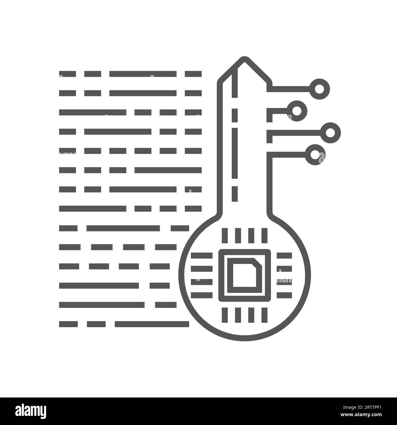 Illustration d'une clé numérique, d'une icône de vecteur de clé cryptographique Illustration de Vecteur