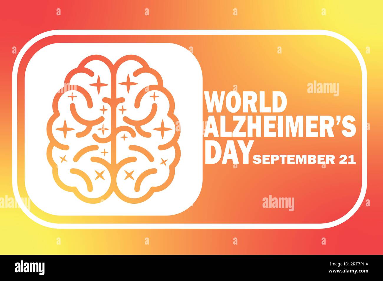 Concept de la Journée mondiale de la maladie d'Alzheimer. Illustration vectorielle. Septembre 21. Convient pour carte de voeux, affiche et bannière Illustration de Vecteur