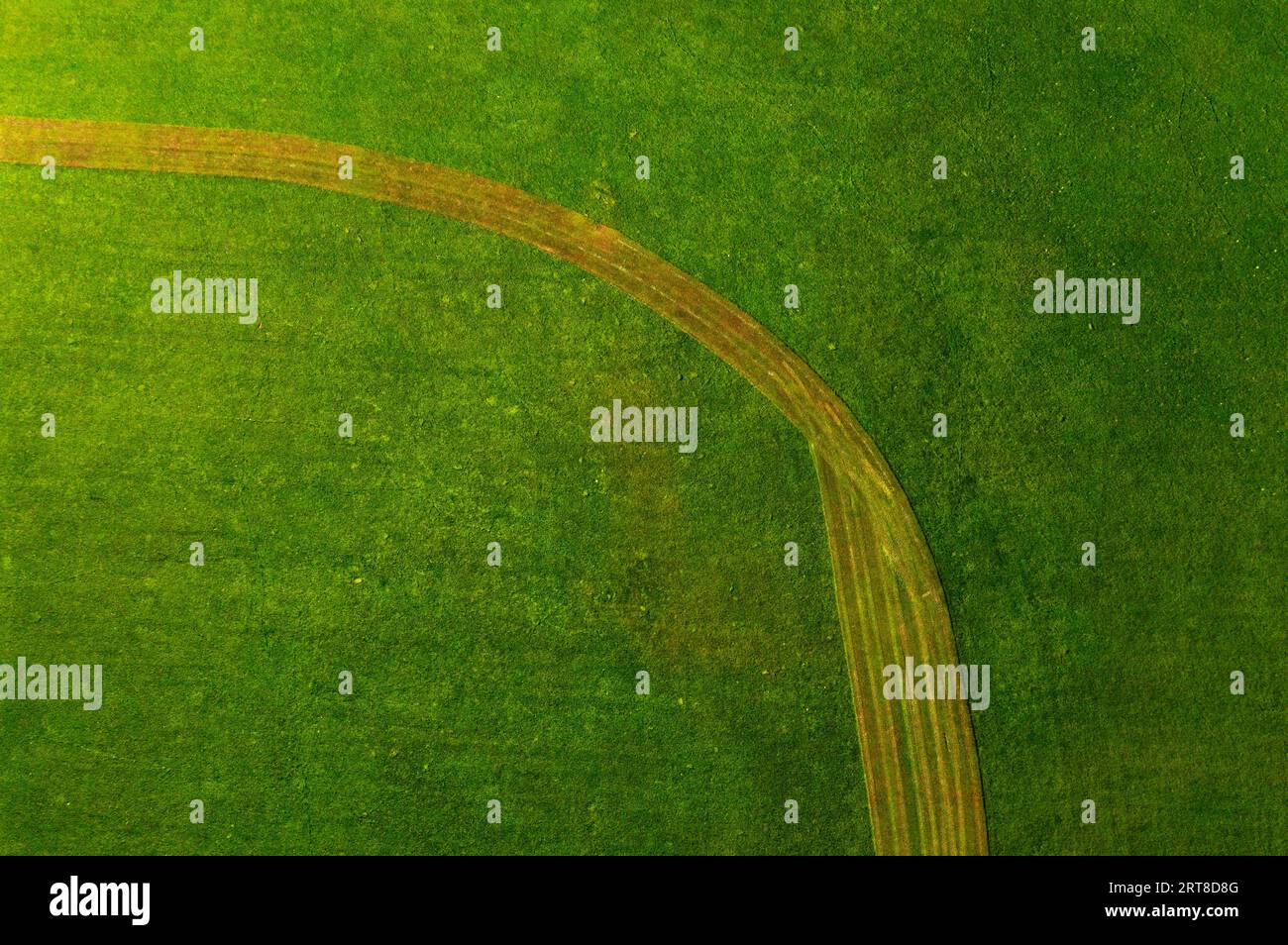 Image de drone, structure d'une prairie fauchée, d'en haut, structure, agriculture, paysage agricole, Hausruckviertel, haute-Autriche, Autriche Banque D'Images