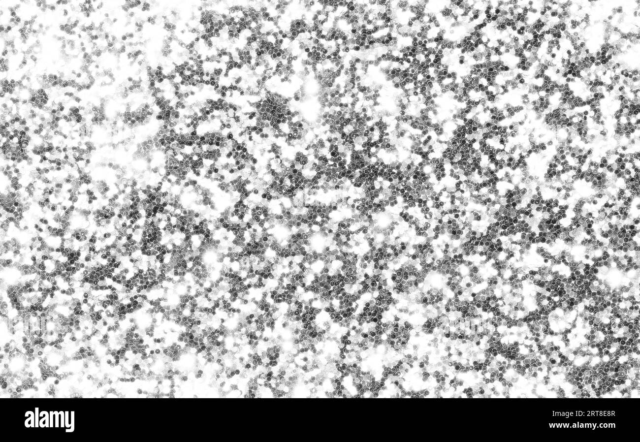 FOND lumineux brillant BLANC et gris avec de nombreuses petites lumières et reflets Banque D'Images