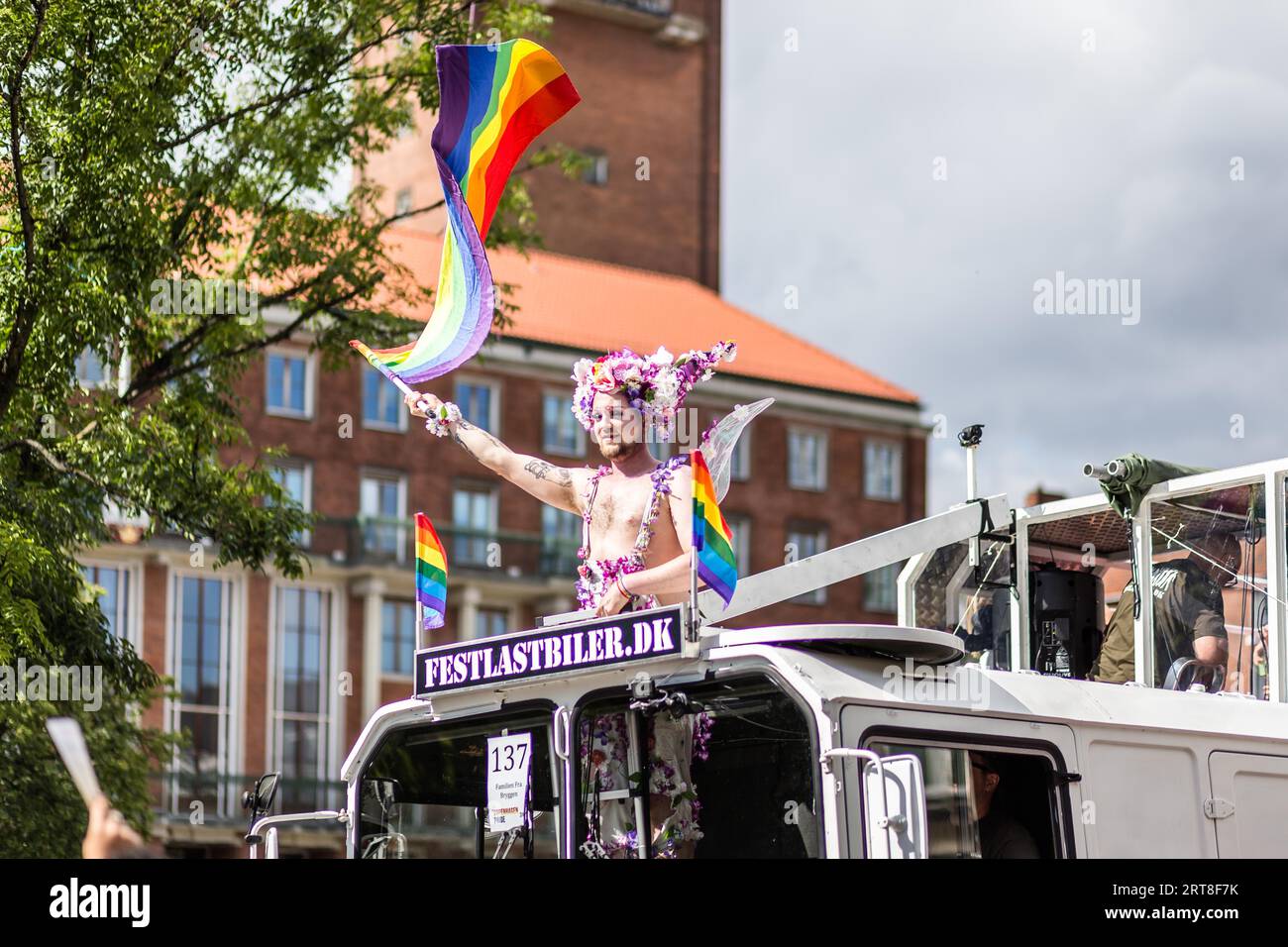 Copenhague, Danemark, 19 août 2017 : les gens à la Copenhagen Pride Parade annuelle. La Copenhagen Pride est la plus grande édition annuelle des droits de l'homme au Danemark Banque D'Images