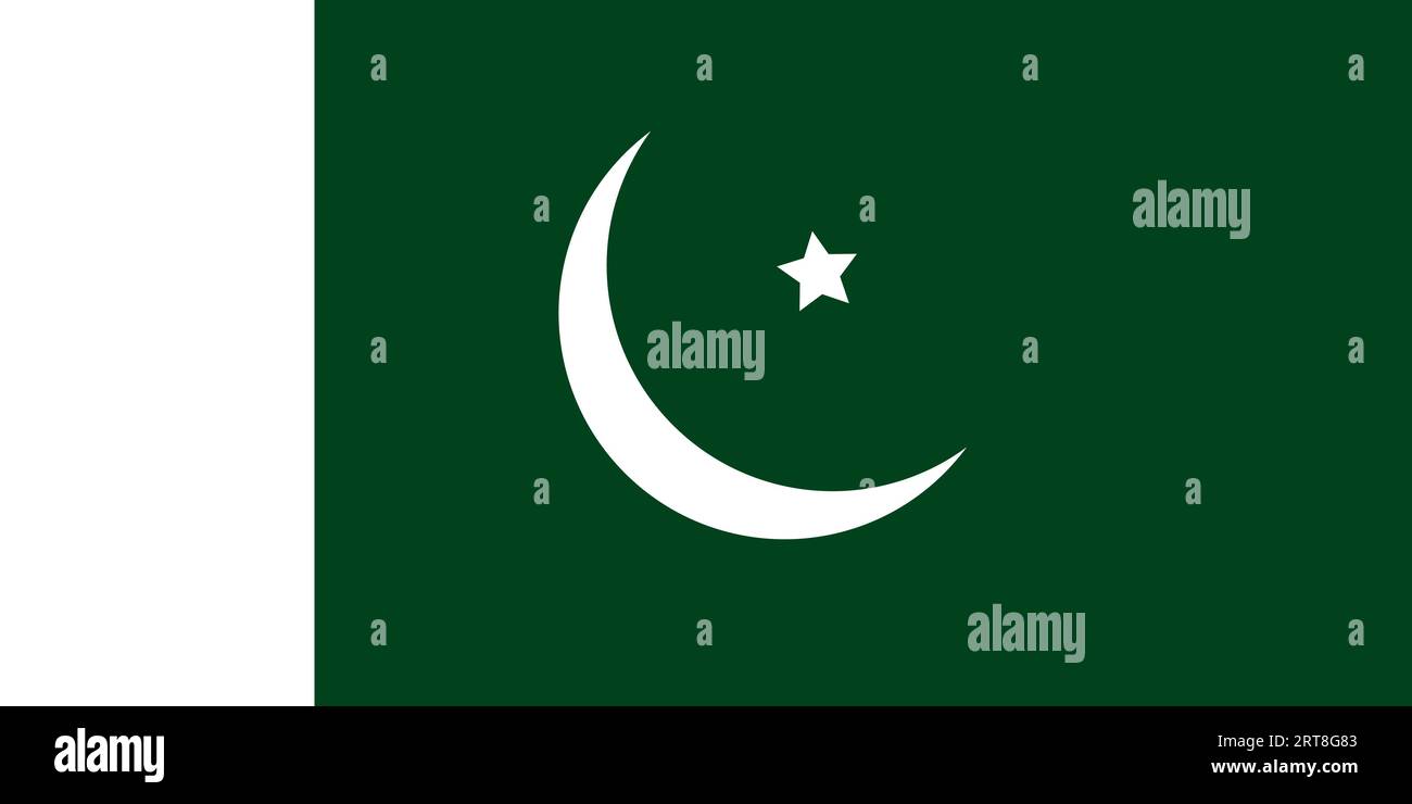 Illustration vectorielle de fond de drapeau du Pakistan. Drapeau national. Drapeau national pakistanais symbole du patriotisme. Icône drapeau du pays. Illustration de Vecteur