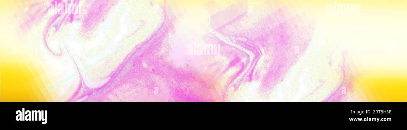 Fond abstrait rose et jaune. Illustration de toile de fond panoramique, utilisable pour les promotions de médias sociaux, événements, bannières, affiches, anniversaire, fête, Banque D'Images