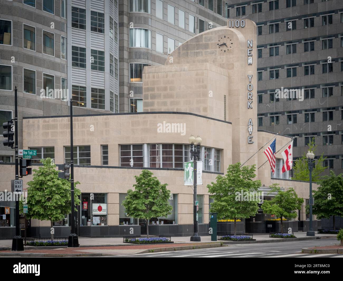 Architecture Art déco à Washington DC qui abritait autrefois une gare routière Greyhound et plus tard, NPR Banque D'Images