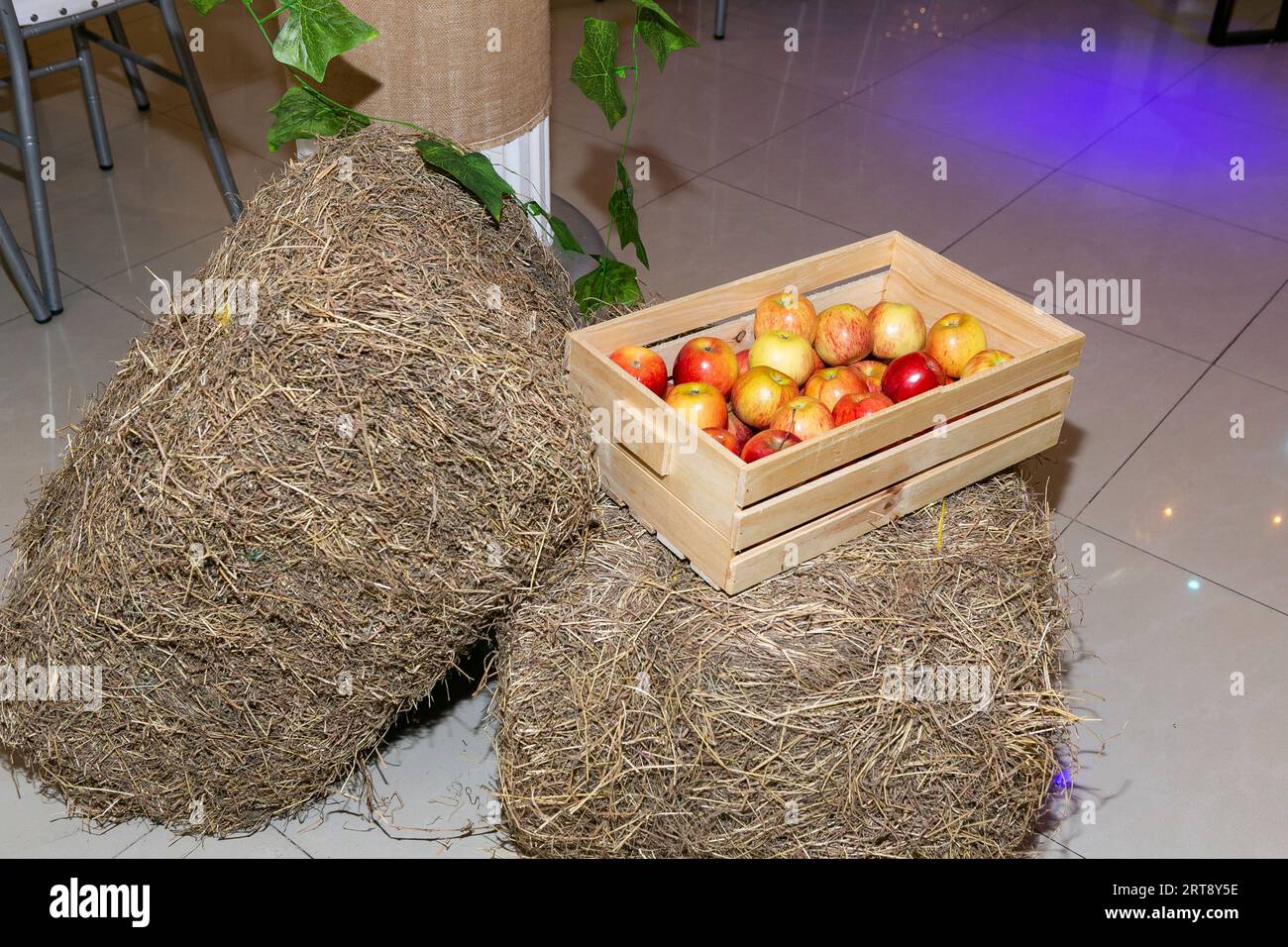 Réception d'événements sociaux ; tables décorées pour des événements : fêtes, anniversaires, mariages et autres événements. Banque D'Images