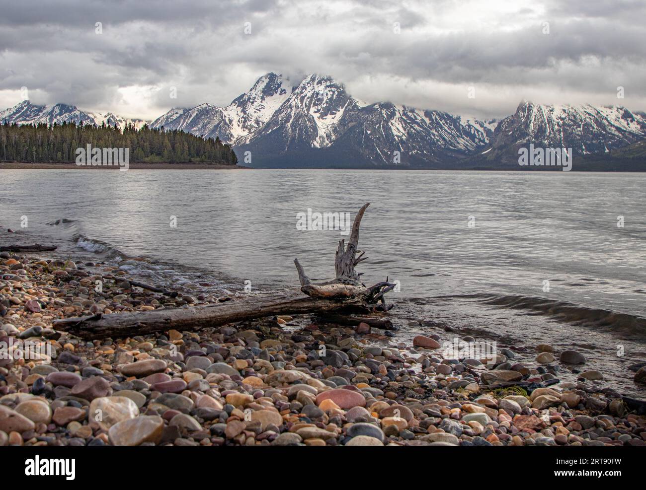 Jackson Lake dans le parc national de Grand Teton du Wyoming Banque D'Images