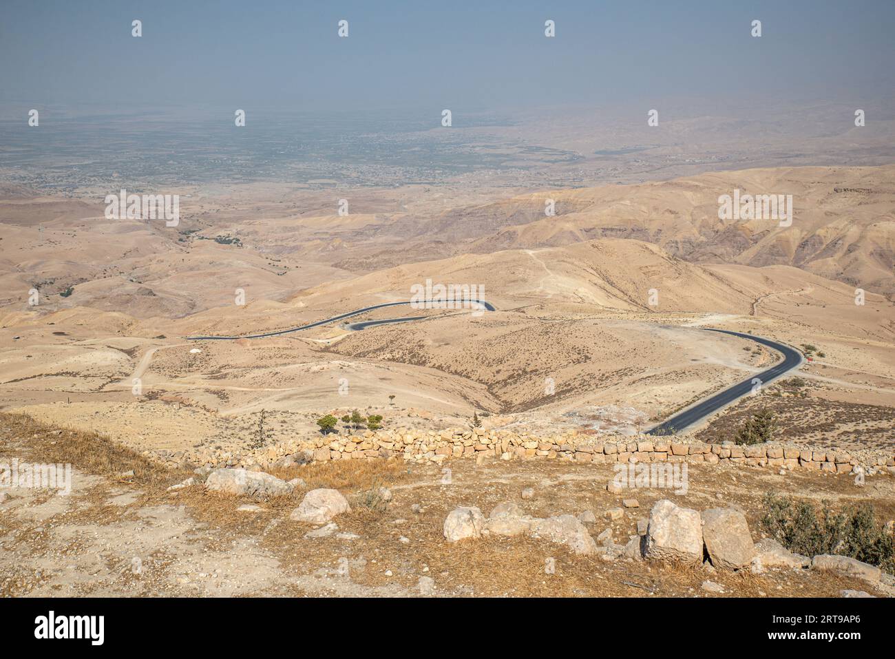Vue de Promise Land depuis le mont Nebo, Jordanie Banque D'Images